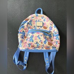 Exclusive Loungefly x Disney Parks Cream & Blue Lilo & Stitch Ice Cream Backpack